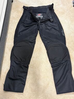 Alpinestars Black Men’s Textile Motorcycle Pants with Vent Mesh